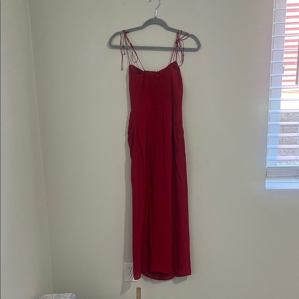NWT Reformation Kourtney Dress in Cherry Red - Picture 10 of 13
